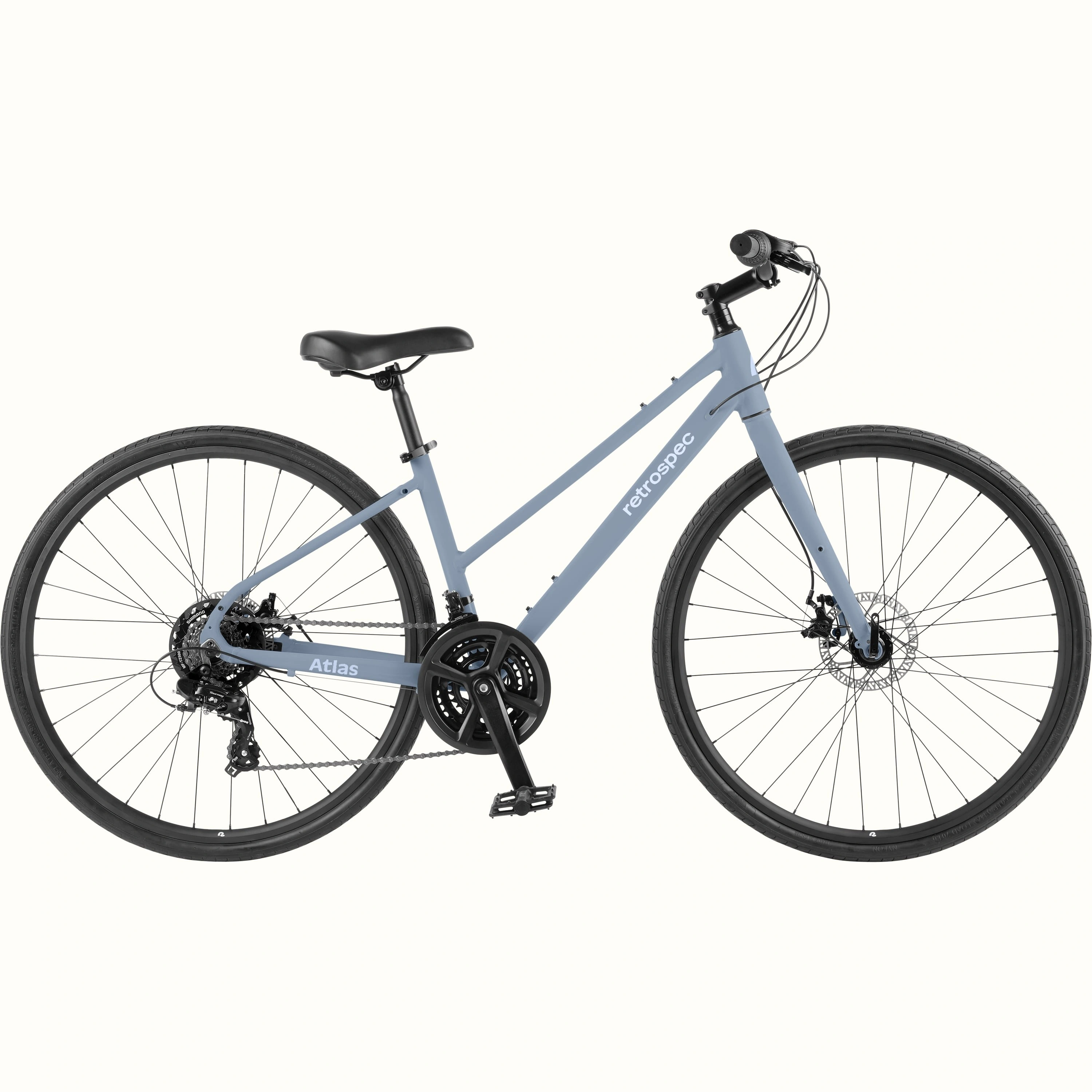 Atlas Fitness Hybrid Bike: Pedalata ibrida a 21 velocità, design step-through per la tua avventura urbana, stile e comfort!